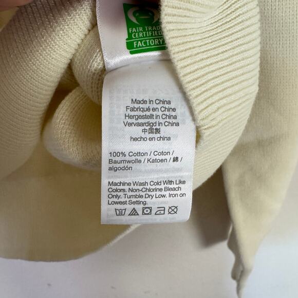 Crewcuts J.Crew Sailor Collar Sweater Girls XXL Ivory Navy Pullover Patch Pocket - Picture 6 of 7